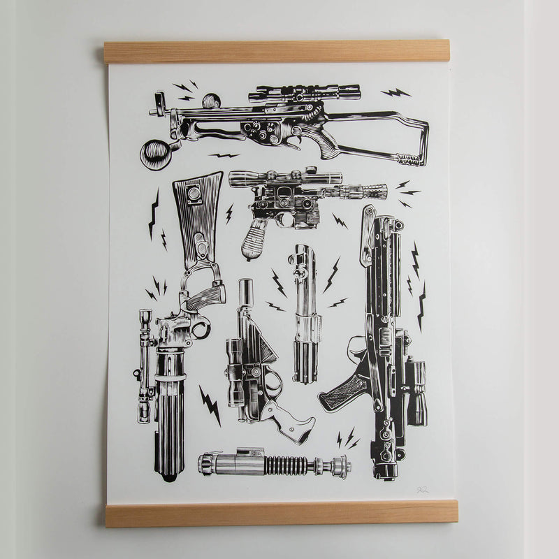 Space Battle Weapons - 19x25 Print