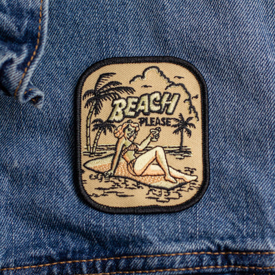 Beach Please - Embroidered Patch